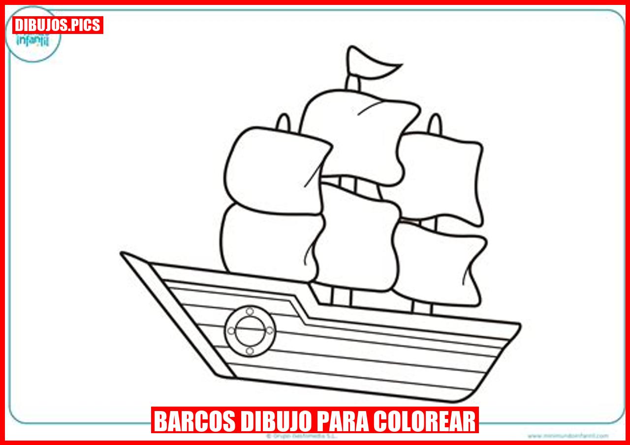 barcos dibujo para colorear