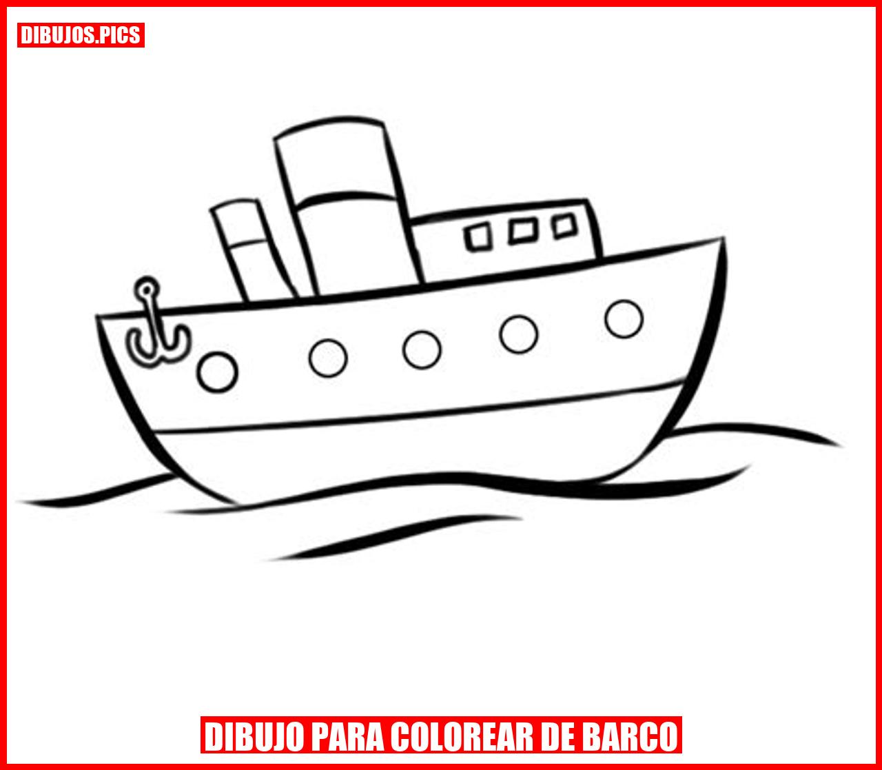 dibujo para colorear de barco