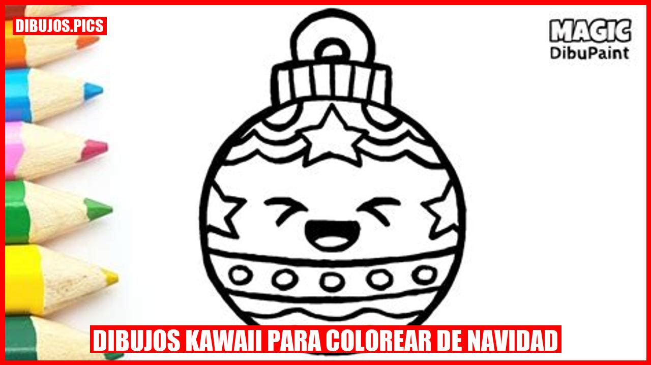 dibujos kawaii para colorear de navidad