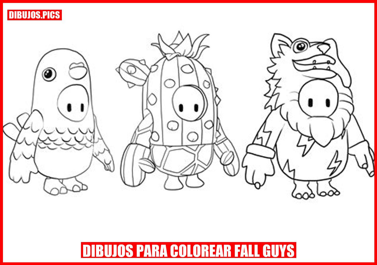 dibujos para colorear fall guys